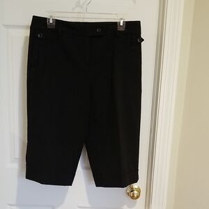 Dressbarn Black Tailored Bermuda Shorts